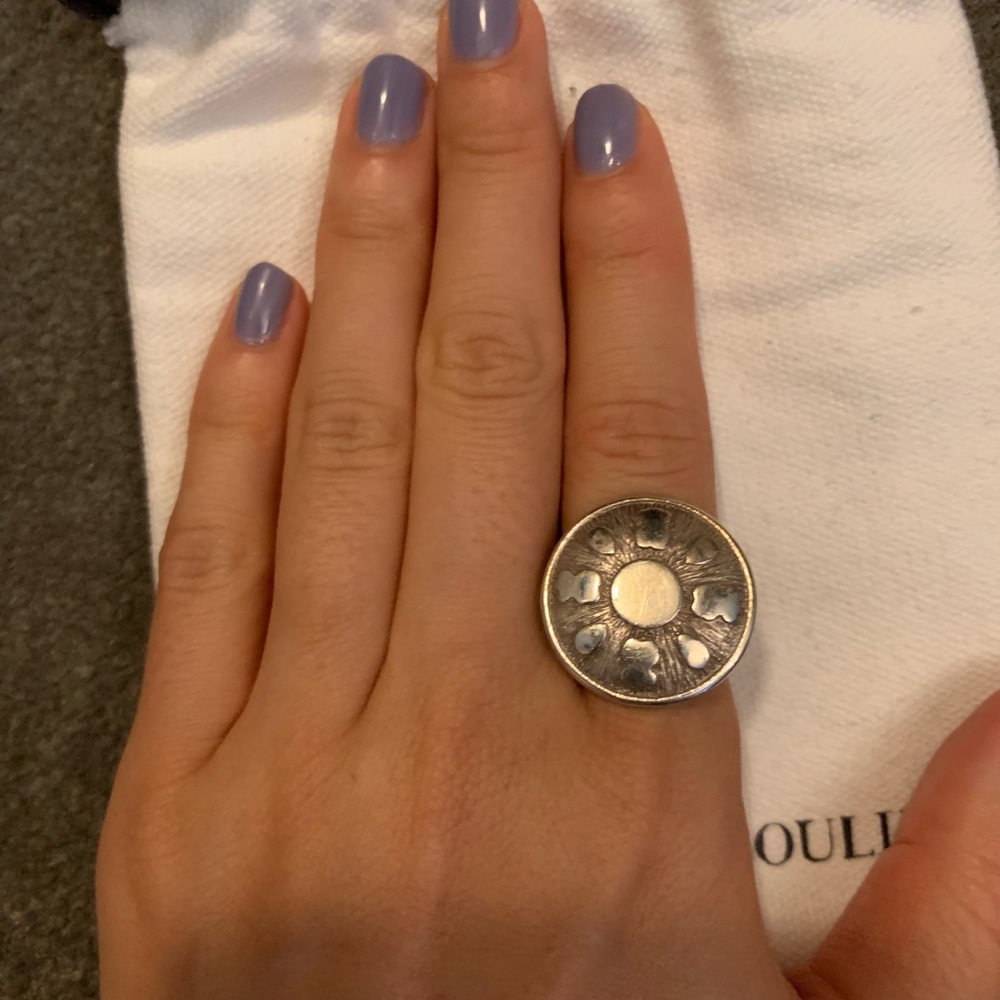Tous Silver Medallion Ring